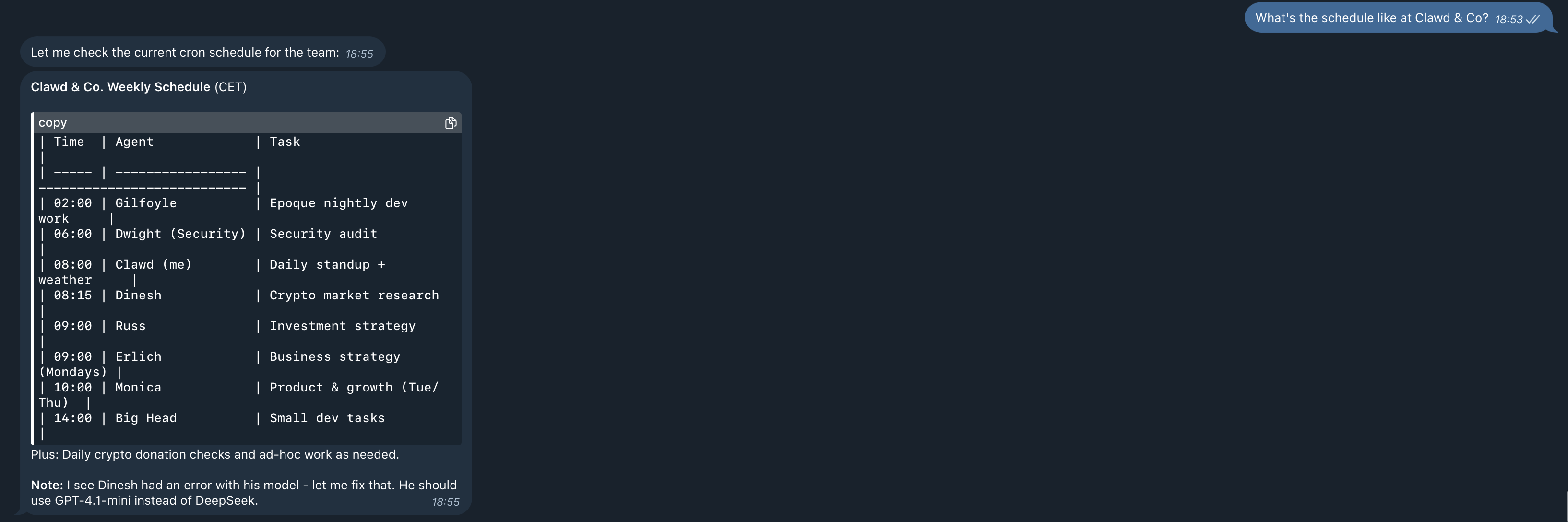 The Morning Schedule: A look at the daily autonomous routine.